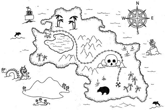 Mapas del tesoro piratas infantiles - Imagui