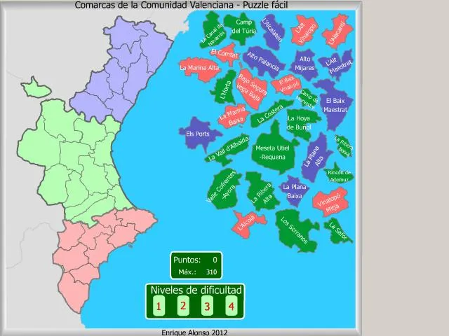 Mapa interactivo de la Comunidad Valenciana Comarcas de la ...