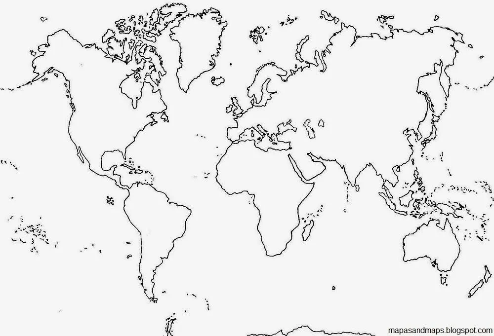Mapas: Mapa Planisferio sin División Política y sin nombres ...