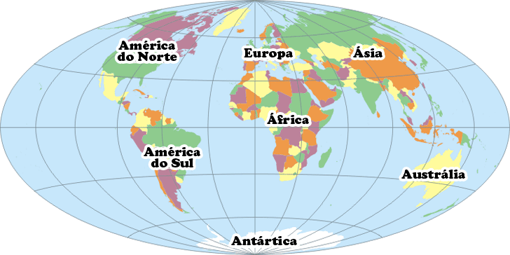 Mapa mundi continentes - Imagui