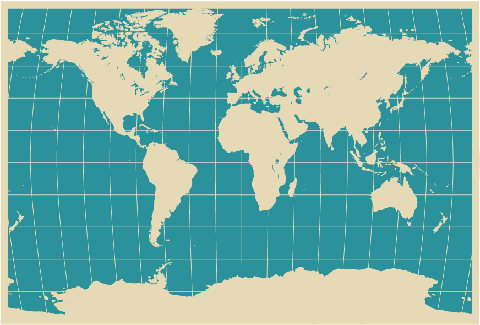 Mapas Mundi vectoriales gratis