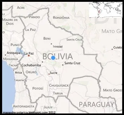 MAPAS DEL MUNDO: Bolivia, America