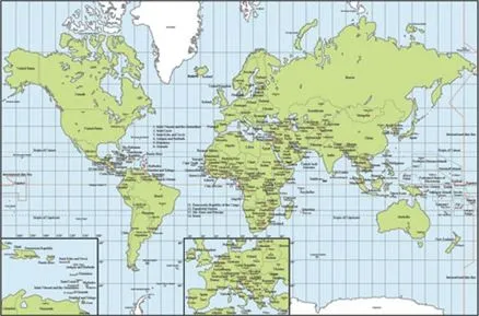Mapas del mundo con sus nombres - Imagui