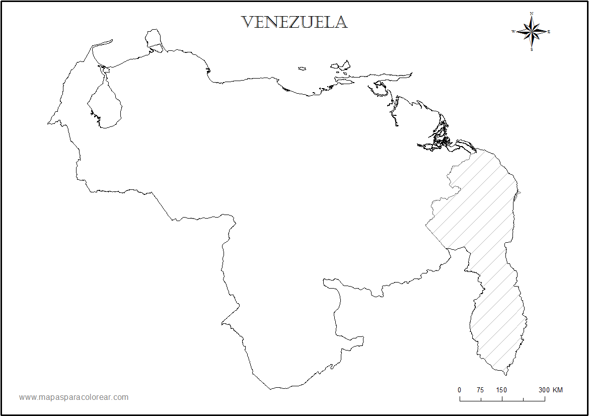 Mapas de Venezuela para colorear