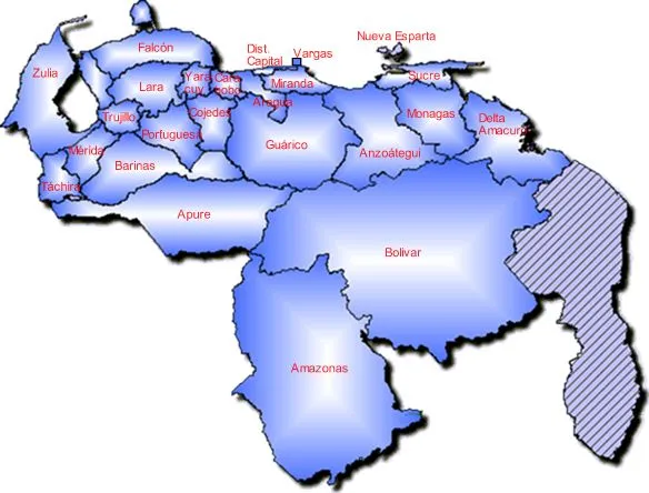 Mapas de Venezuela: Dibujo del mapa de venezuela