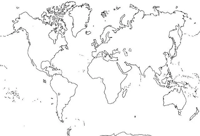 Mapasmundi continentes para colorear e imprimir - Imagui