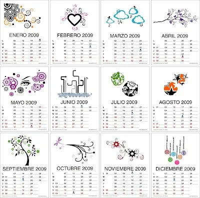 Mapiurka - Adhesivos Decorativos BA: Imprimí tu Calendario 2009 (