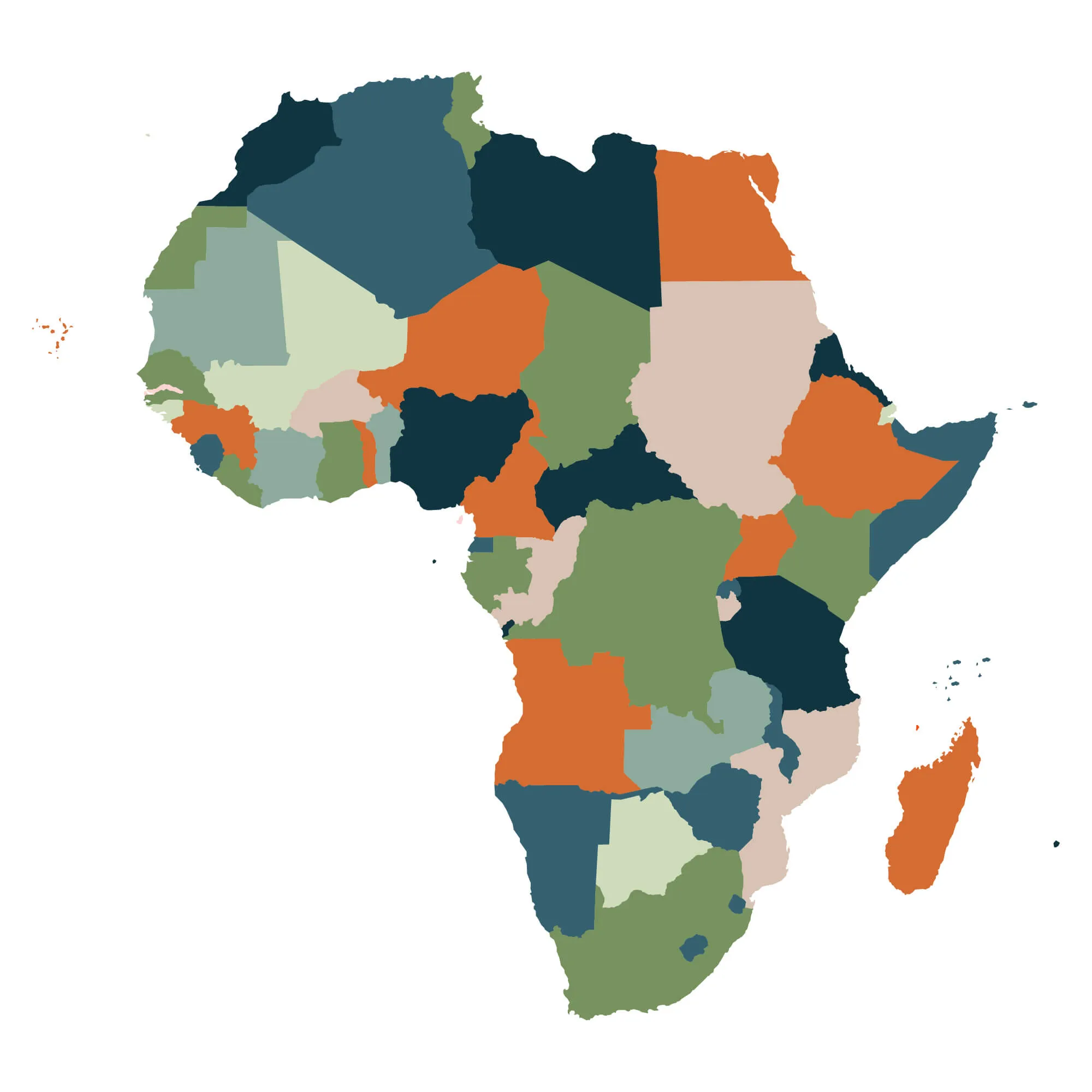 ▷ Mappa dell'Africa da stampare | Scarica GRATIS