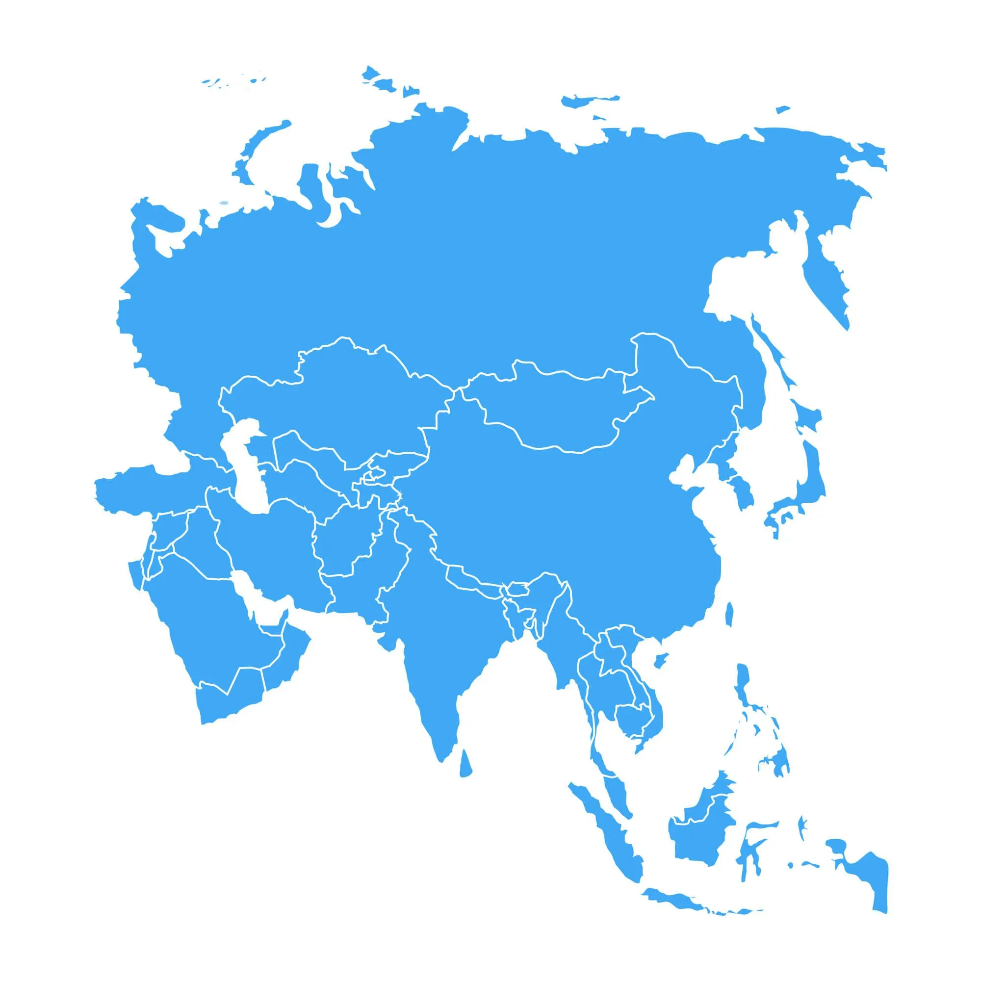 ▷ Mappa dell'Asia para imprimir | Descargar GRATIS