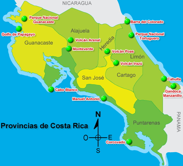 Maps of Costa Rica - Costa Rica Guides