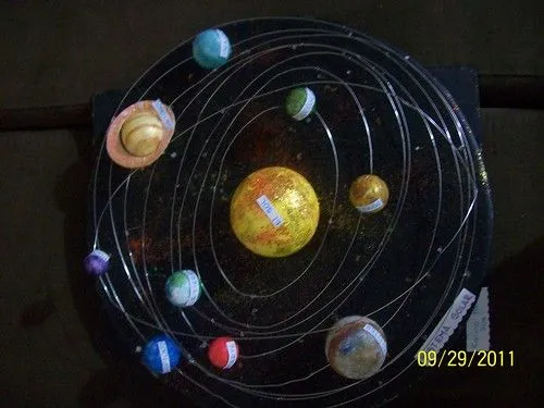 Maqueta sistema solar en icopor - Imagui