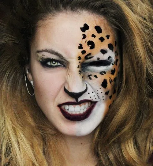 Maquillaje artistico de animal print - Imagui