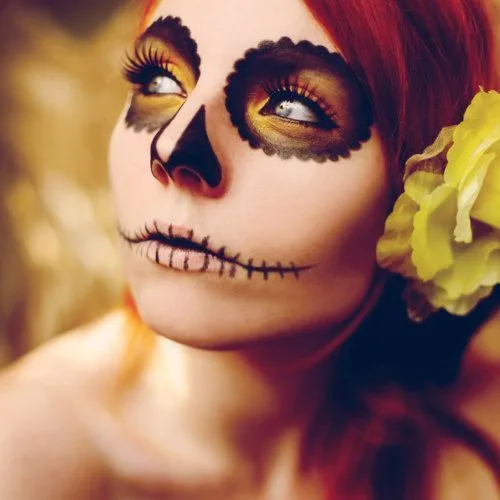 Maquillaje artístico para el dia de los muertos. | Día de los ...