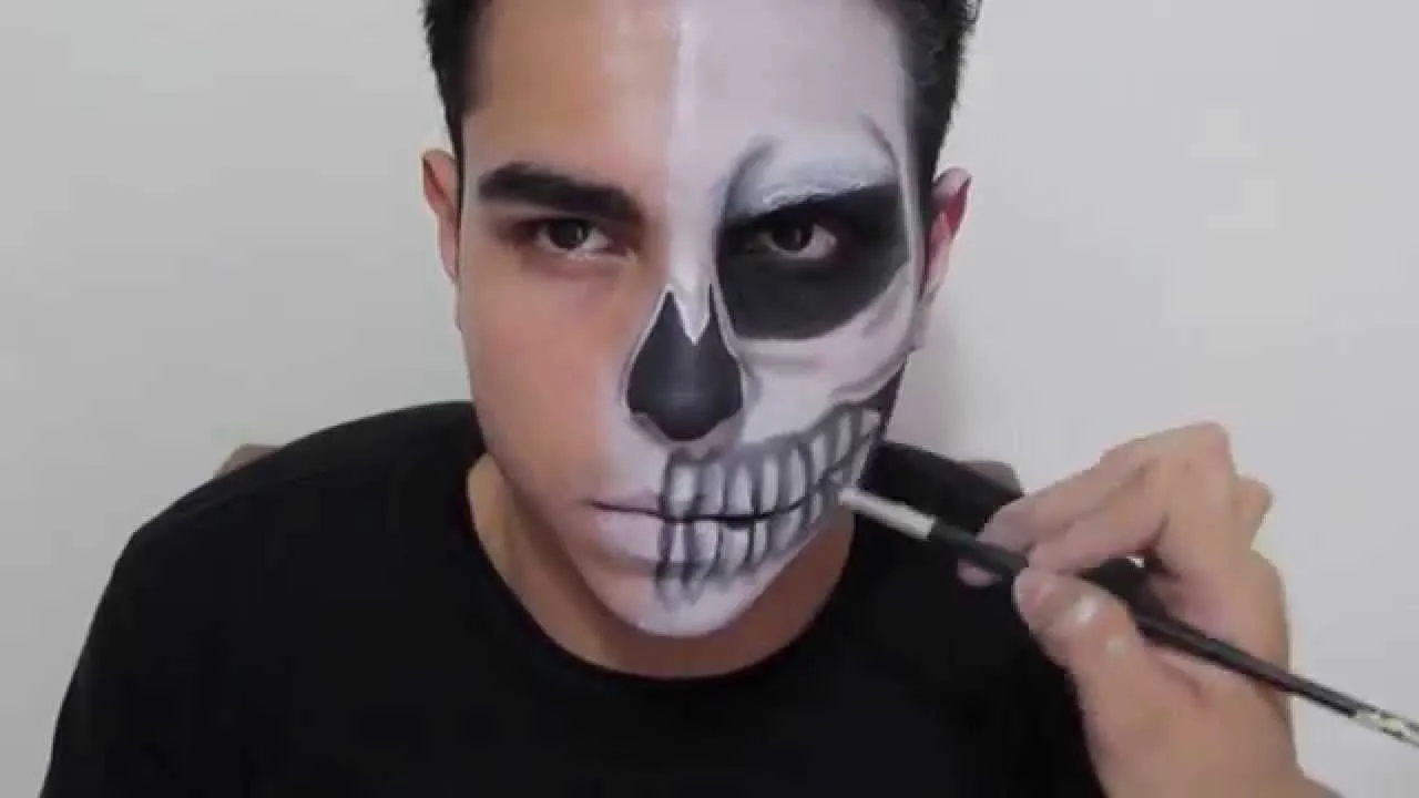 Maquillaje de Calavera para Halloween - YouTube