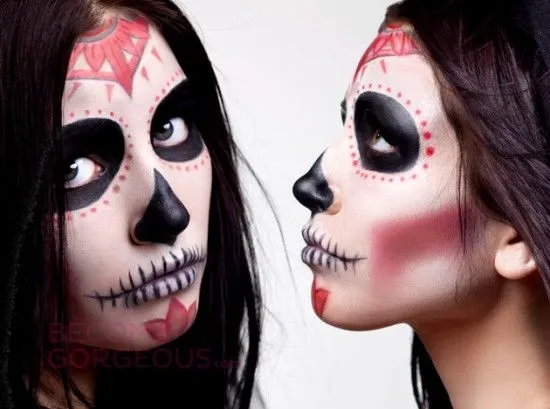 Maquillaje de calavera mexicana para Halloween 2013 | Cien por ...