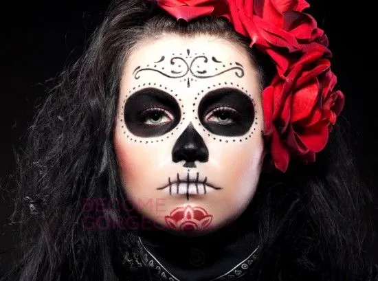 Maquillaje de calavera mexicana para Halloween 2013 | Cien por ...
