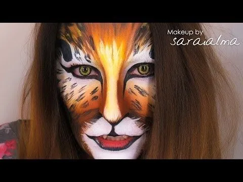 Maquillaje de carnaval - Felino ⓂⒾⒶⓊ - YouTube