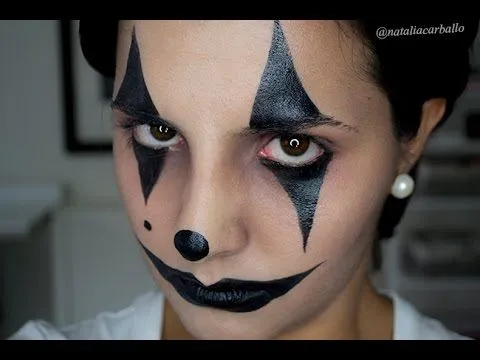 Maquillaje Halloween: Arlequín, bufón | por Natalia Carballo - YouTube