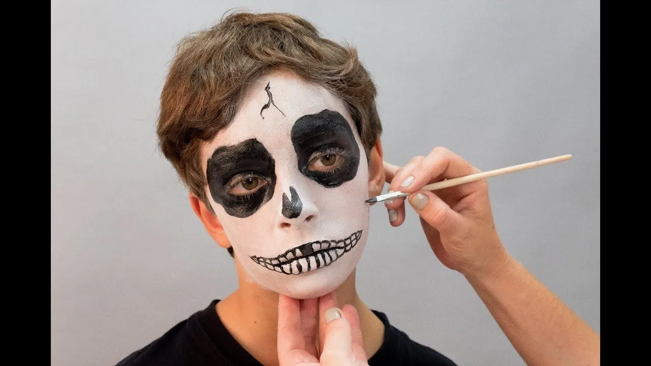 Maquillaje para Halloween: Esqueleto - YouTube