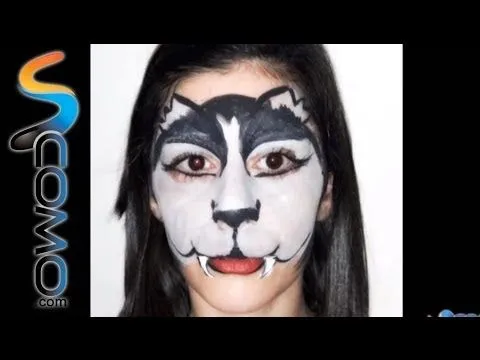 Maquillaje de lobo para niños - YouTube