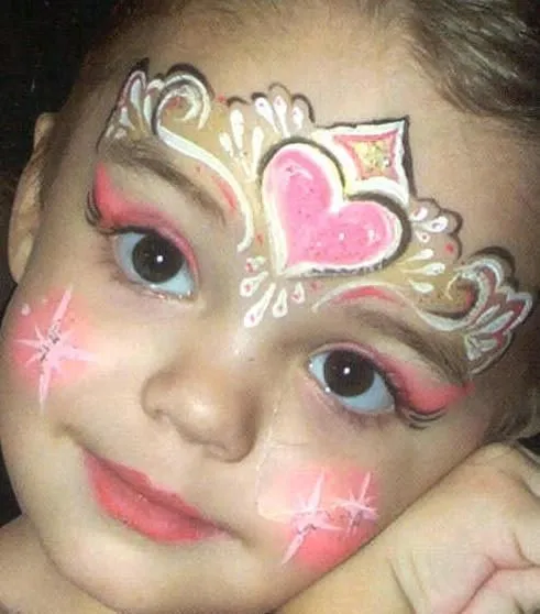 princess face painting pretty makeup fantasy - maquillaje fantasia ...