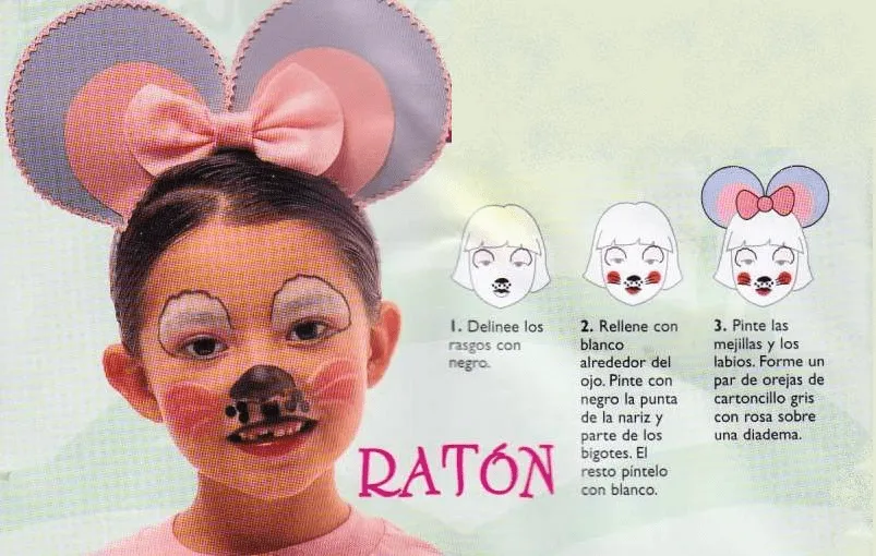 Maquillaje de ratoncita, Disfraz de ratón, Ratones