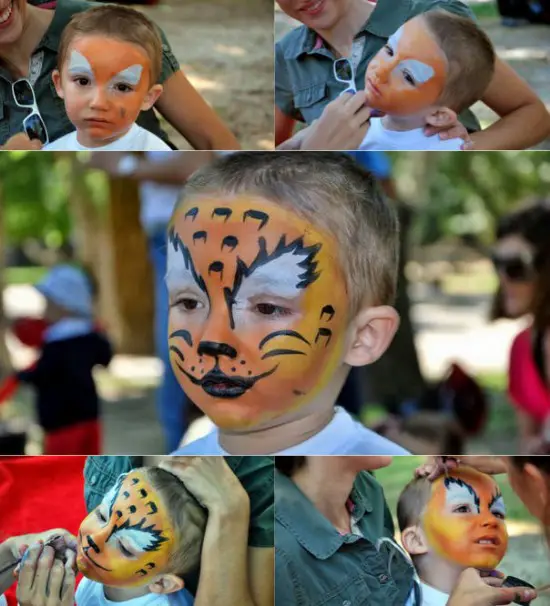 Maquillaje de tigre pintacaras para niños - Manualidades Infantiles