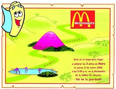 Mara Handmade Cards: Invitaciones de Dora la Exploradora Mara Handmade Cards: Invitaciones de Dora la Exploradora