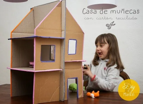 Mar&Vi Blog: Casa de muñecas de cartón reciclado