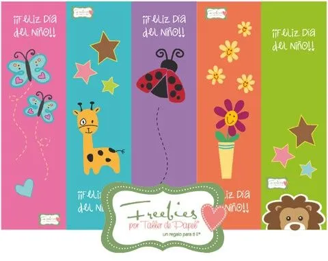 Marcadores de Libro pa el día del Niño!! muy alegres y coloridos ...