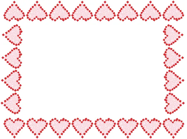 marco de corazón de San Valentín o frontera — Foto stock ...