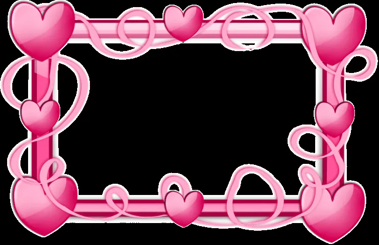 Marco de corazones de color rosa, Vectores - 365PSD.com