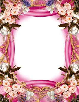 Marco con estilo floral para enmarcar digitalmente tus fotos - Frames