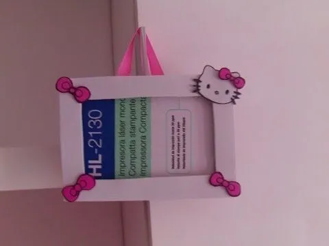 Nuevo marco de fotos de goma eva y carton Hello Kitty - YouTube