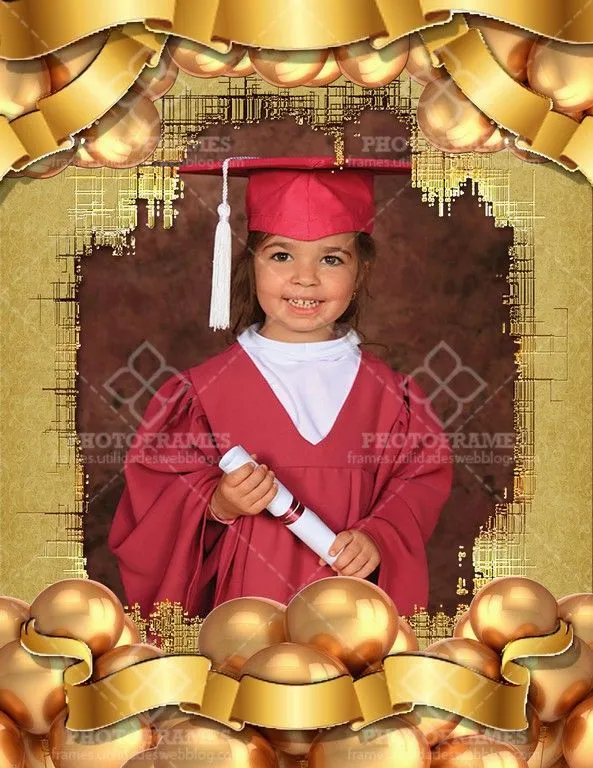 Marco para fotos de graduación de color dorado | Photo Frames
