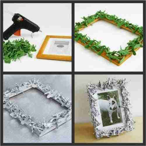 Cómo hacer un marco para fotos con juguetes reciclados - Bricoinventos