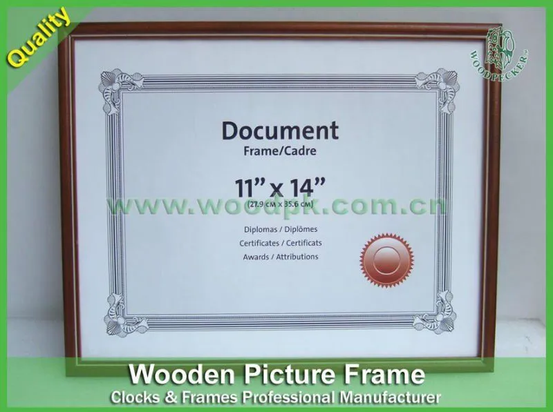 Marco de fotos de madera, Documento marco de 11 x 14 ", Diploma ...