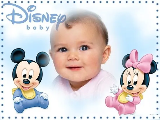 Marco de Minnie y Mickey bebés | Marcos para Fotos Gratis