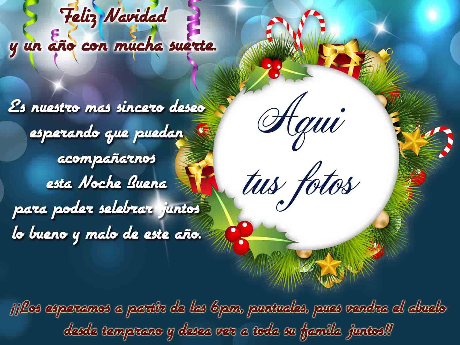 Marcos creativos para tus fotos: Foto invitacion para Navidad Marcos creativos para tus fotos: Foto invitacion para Navidad