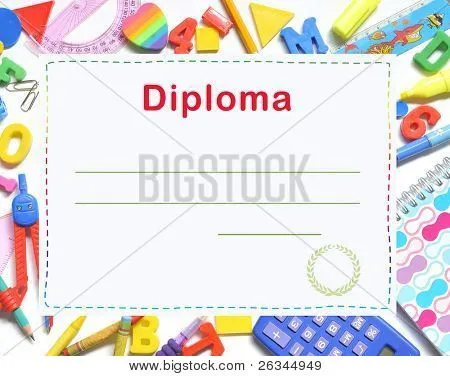 Diplomas de preescolar a color - Imagui