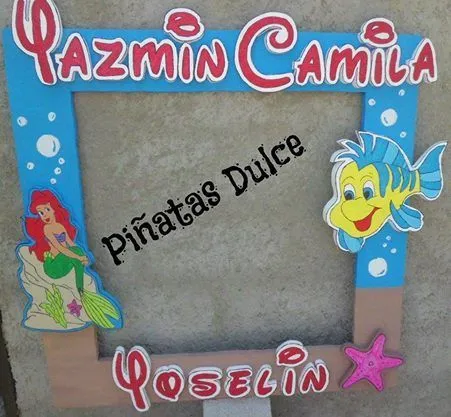 Marcos para fiestas infantiles "La Sirenita" | marcos fotograficos ...