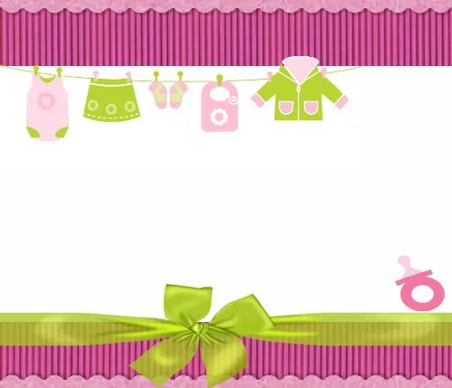 Bordes para tarjetas de invitación baby shower - Imagui