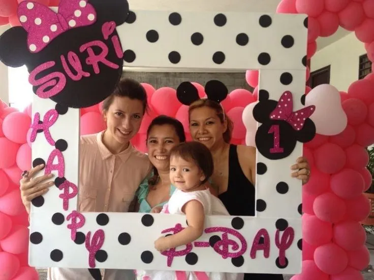 Mega Marco para fotos fiestas!! Minie Mouse Suri 1 | 1st birthday ...