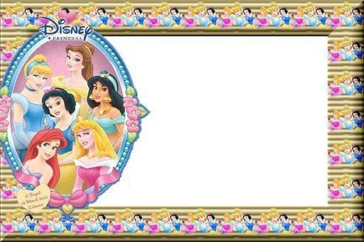 Marcos de fotos de las princesas de Disney para imprimir - Imagui
