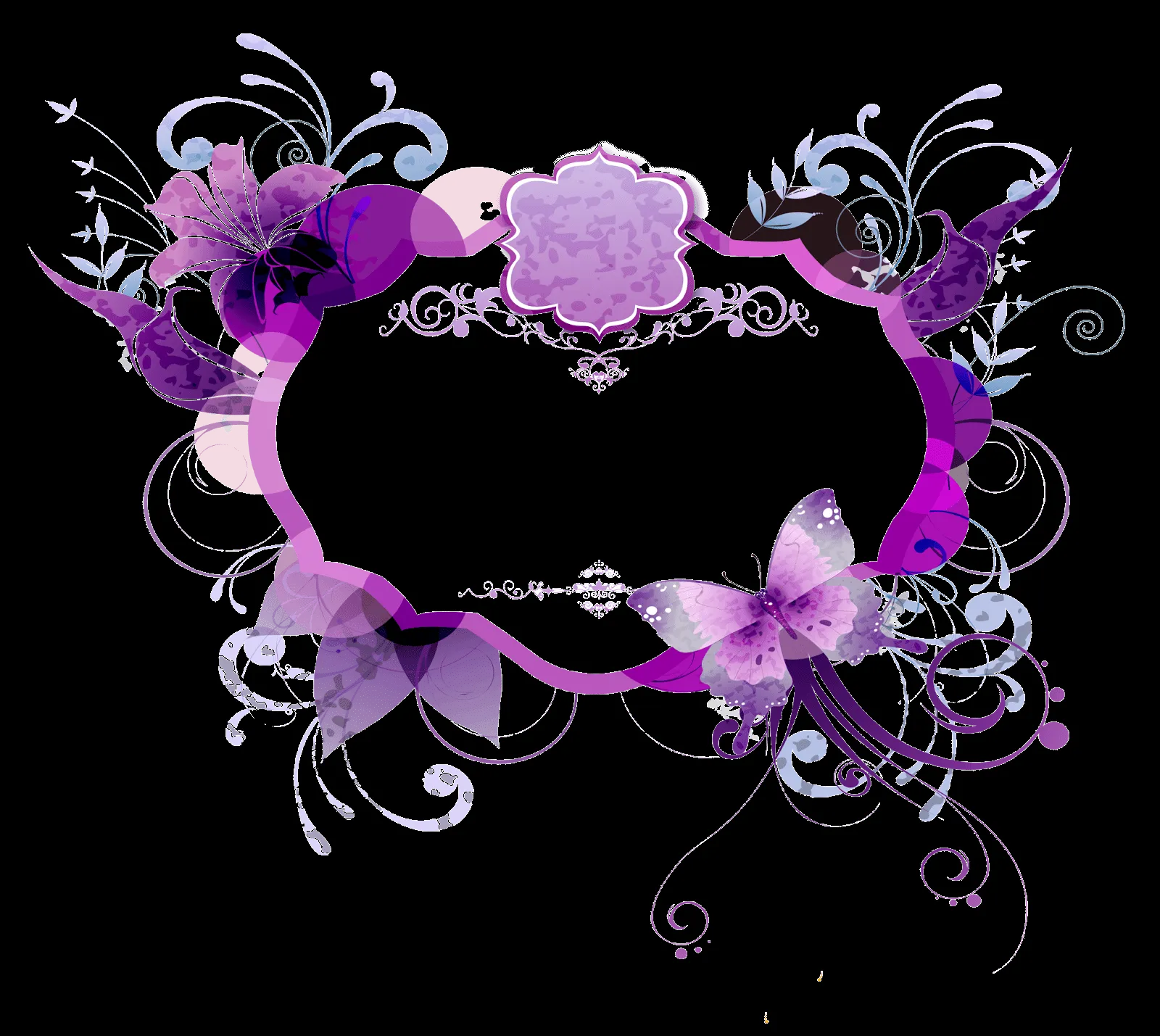 Marcos Gratis para copiar y descargar: MARCO FLORAL MARIPOSA EN PNG Marcos Gratis para copiar y descargar: MARCO FLORAL MARIPOSA EN PNG