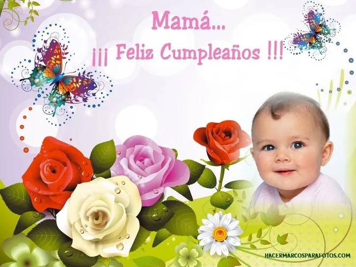 Marco de Feliz Cumpleaños para Mamá | Marcos para Fotos Gratis