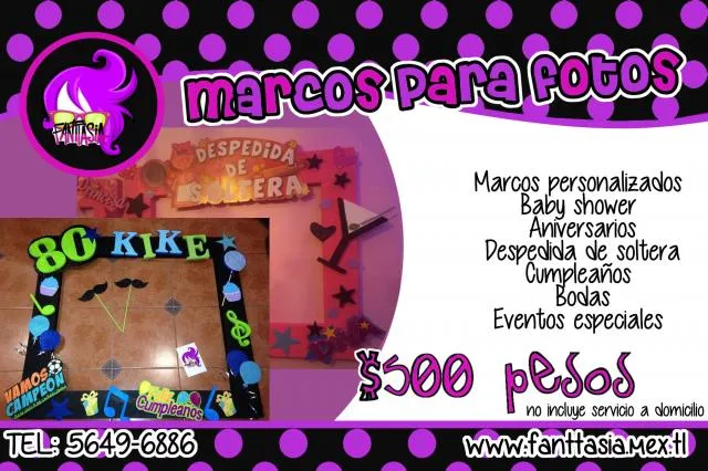 Marcos personalizados para fiestas de cumpleaños - Imagui