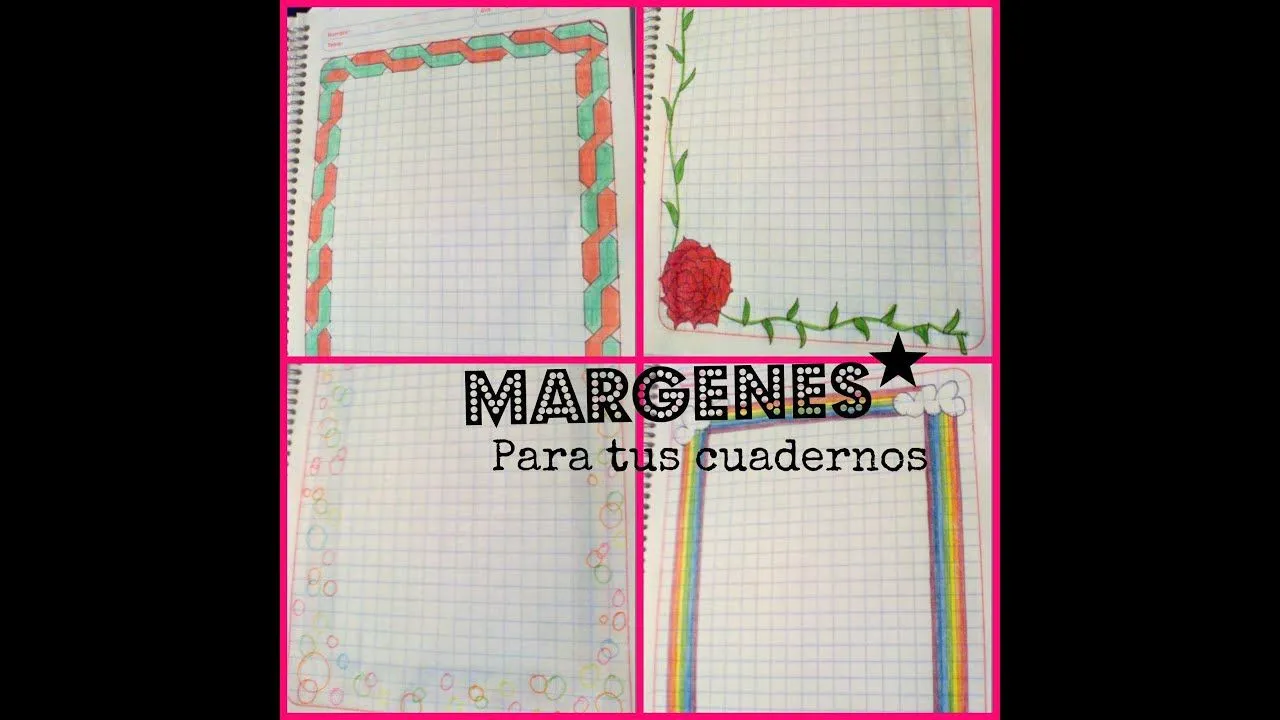 ✏⚝ Márgenes Para Tus Cuadernos ✎⚝ - YouTube