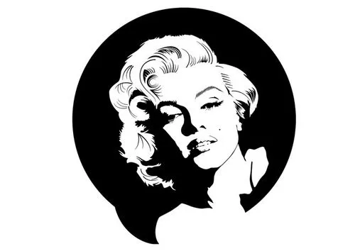 Marilyn black and white painting Custom Pictures on Shirts ...