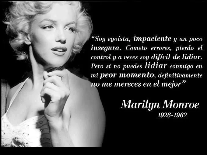 Marilyn Monroe | Frases y pensamientos de superación | Pinterest ...